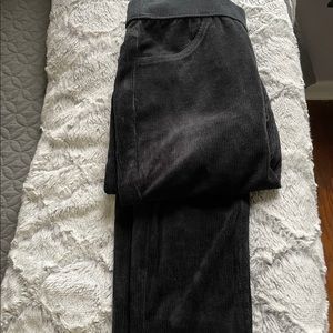 Black velvet jeggings